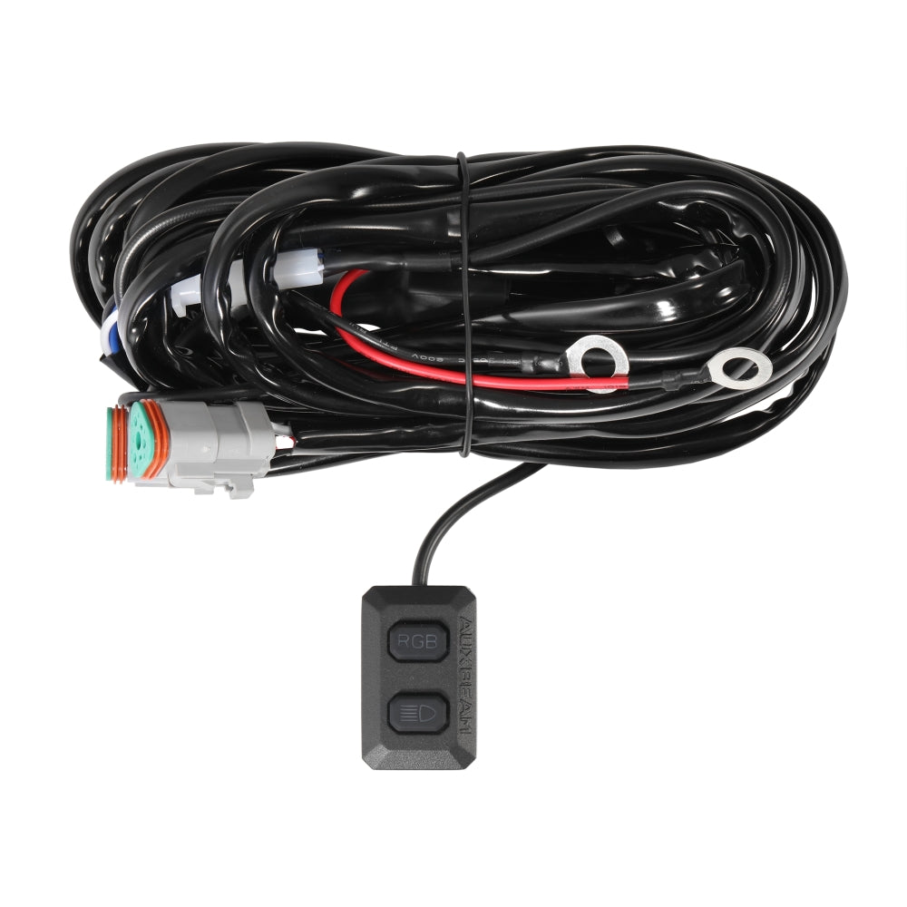 Auxbeam Color Play Series 3" RGB LED Pod Lights – 116W, Flood Beam, 8 Backlight Modes