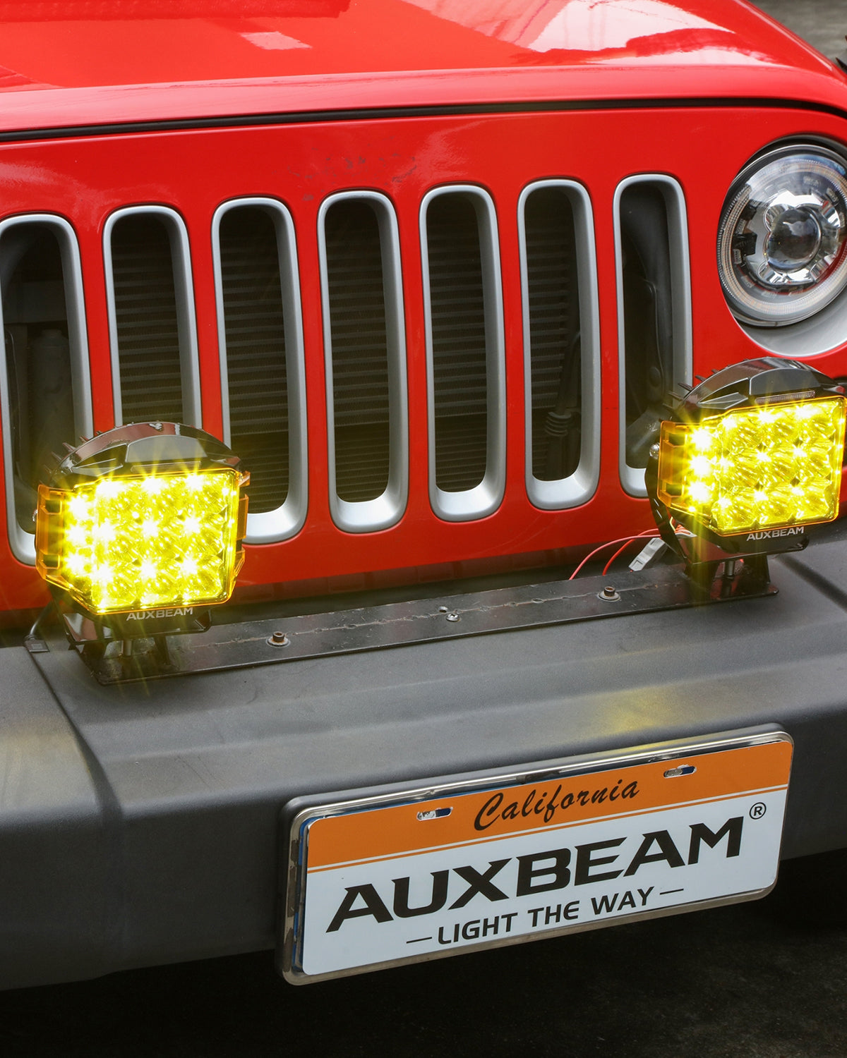 Auxbeam V-MAX Series 7" LED Driving Lights – 228W, 26,100LM, Spot Beam Side Shooter, Amber DRL & Backlight