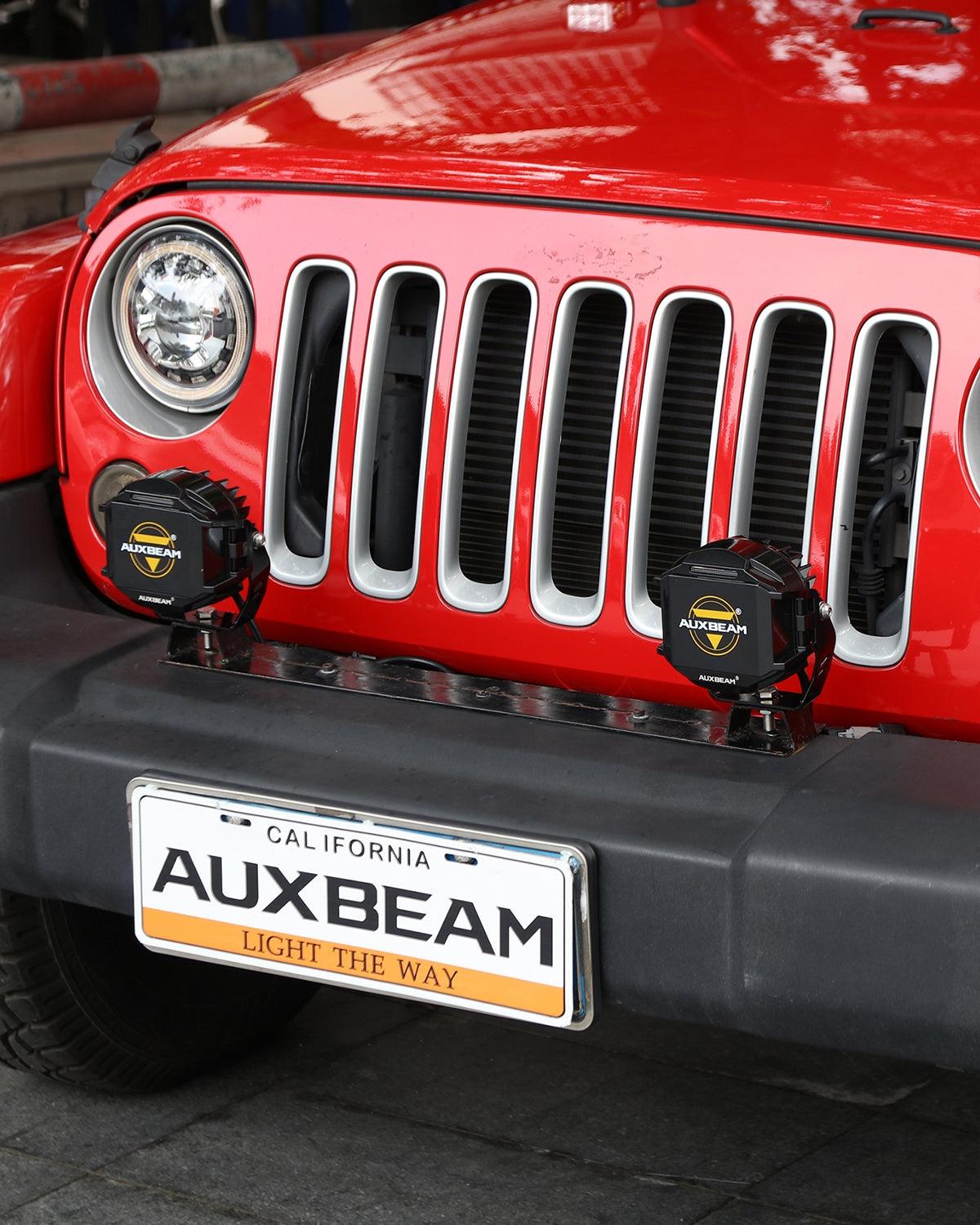 Auxbeam V-MAX Series 5" LED Pod Lights – 168W, 16,440LM, Spot Beam, Amber DRL