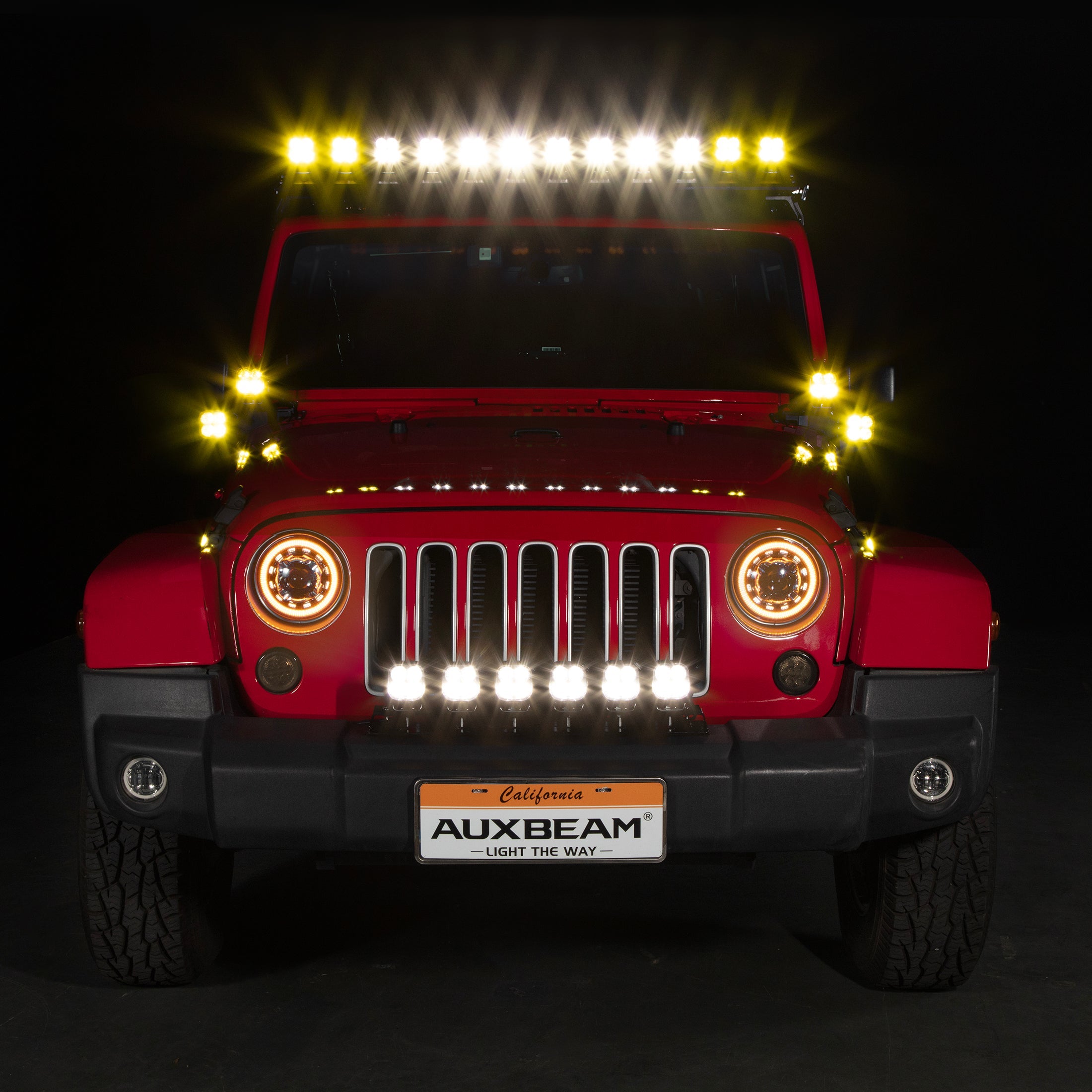 Auxbeam Color Play Series 3" RGB LED Pod Lights – 116W, Combo Beam, 8 Backlight Modes