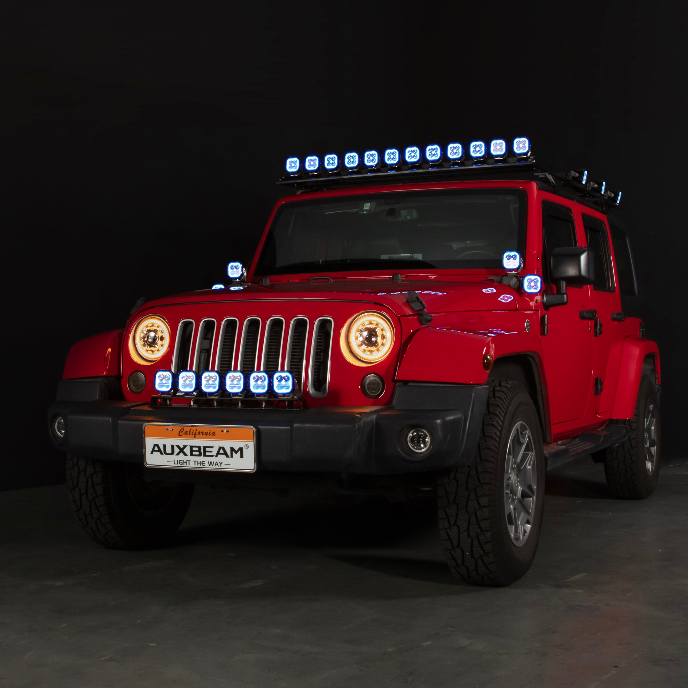 Auxbeam Color Play Series 3" RGB LED Pod Lights – 116W, Flood Beam, 8 Backlight Modes