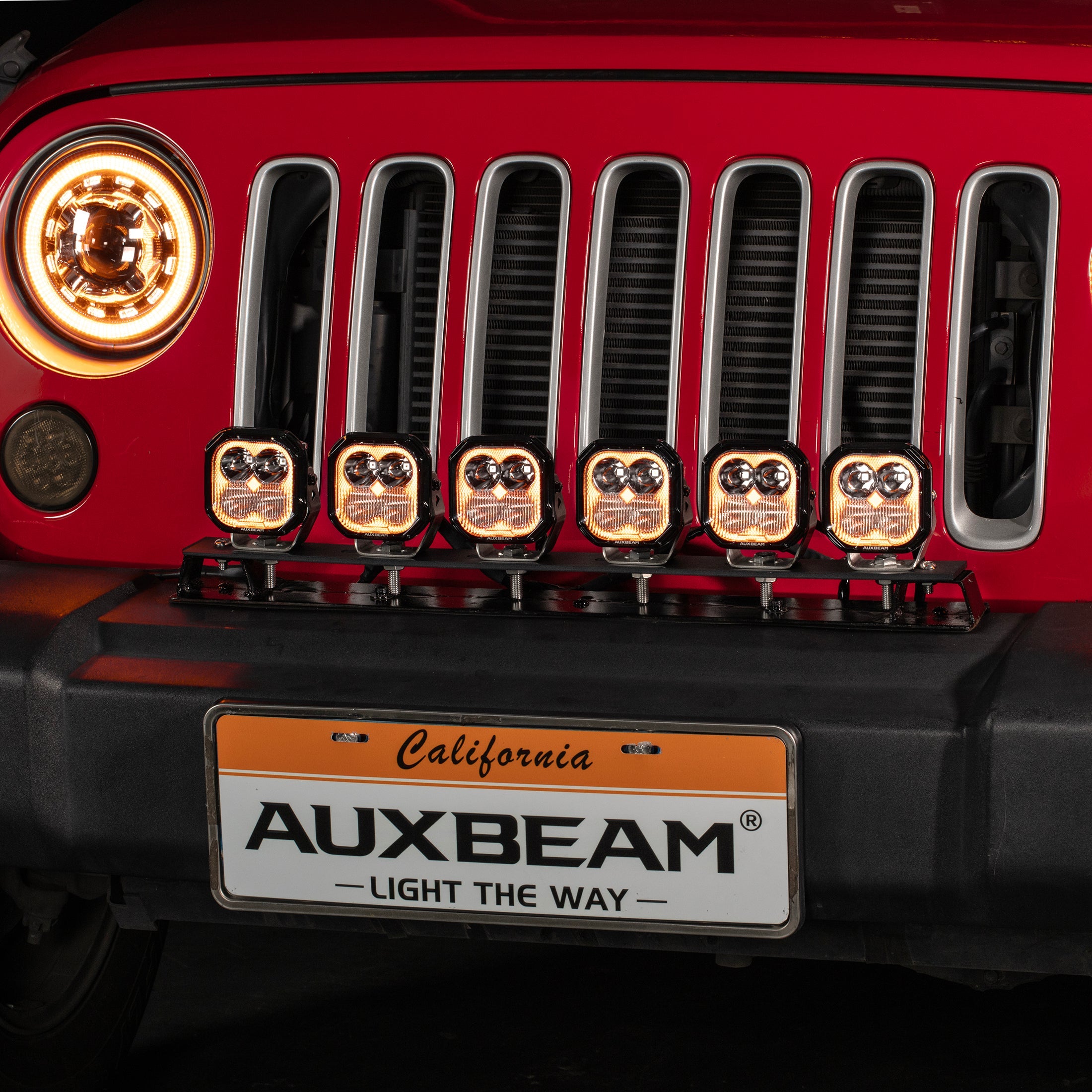 Auxbeam Color Play Series 3" RGB LED Pod Lights – 116W, Spot Beam, 8 Backlight Modes