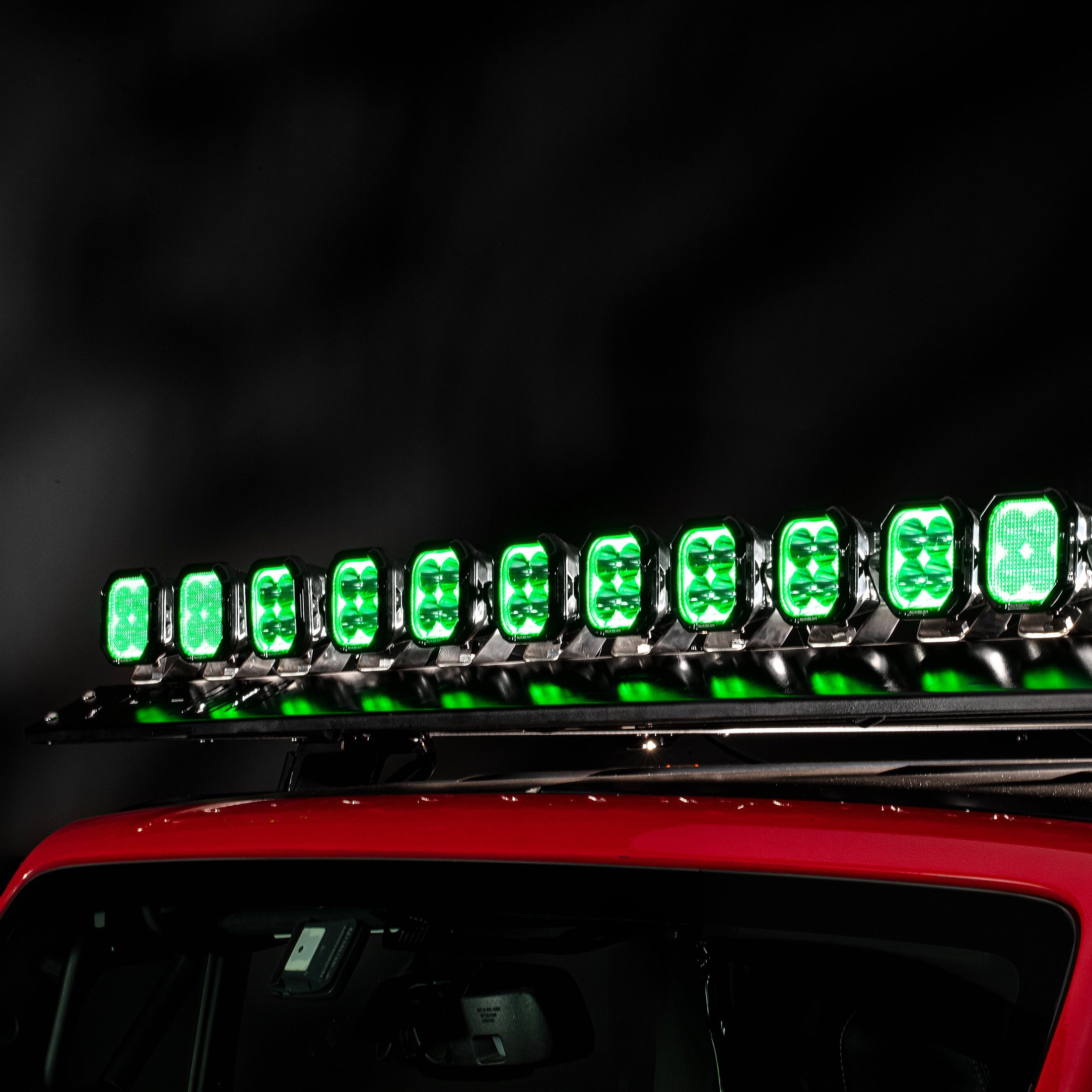Auxbeam Color Play Series 3" RGB LED Pod Lights – 116W, Spot Beam, 8 Backlight Modes