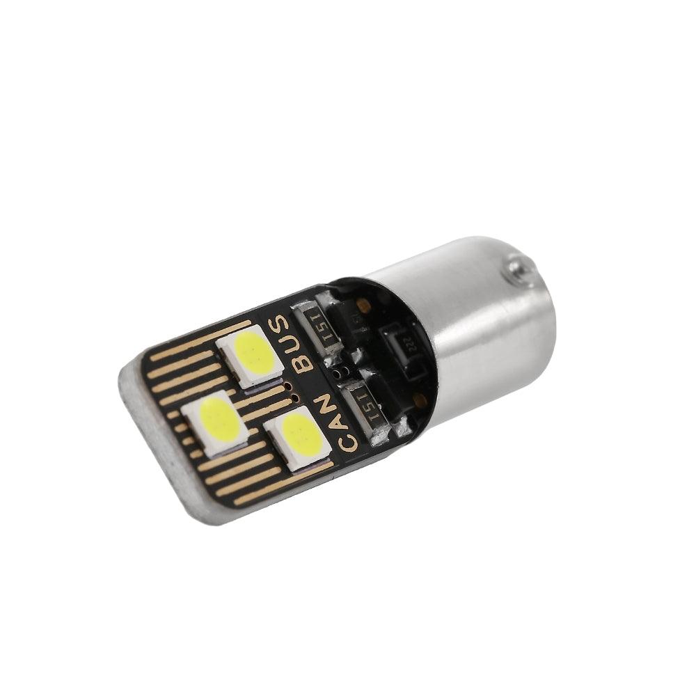 Auxbeam BA9S / BA9 / 1895 / 1891 / 53 / 57 White LED Bulbs – Interior Dome, Map, License Plate, Glove Box Lights (10 Pack)