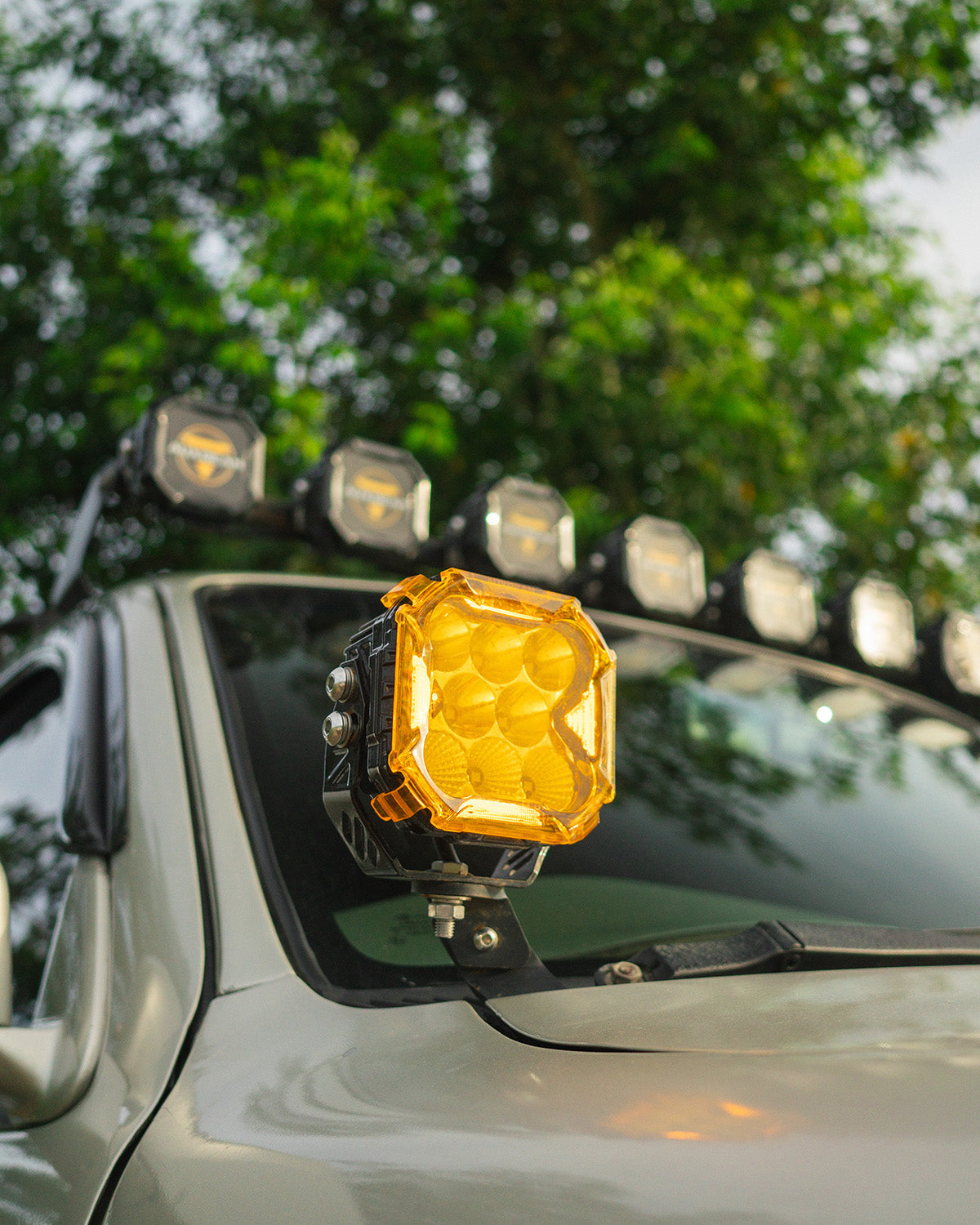 Auxbeam CUBE-Z Series 4" LED Combo Pod Lights – White DRL & Amber Turn Signal