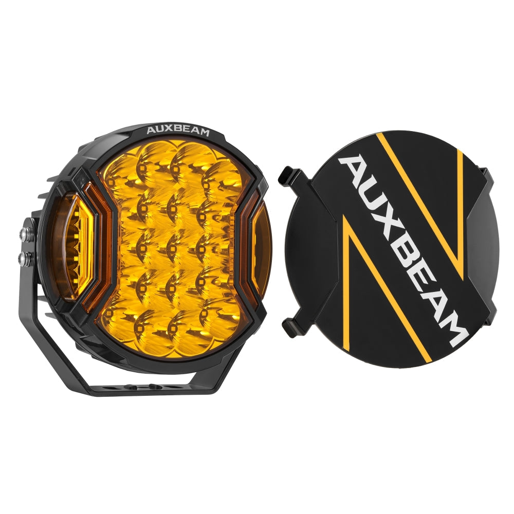 Auxbeam V-ULTRA Series 9" LED Side Shooter Driving Lights – 300W, Amber, Amber DRL