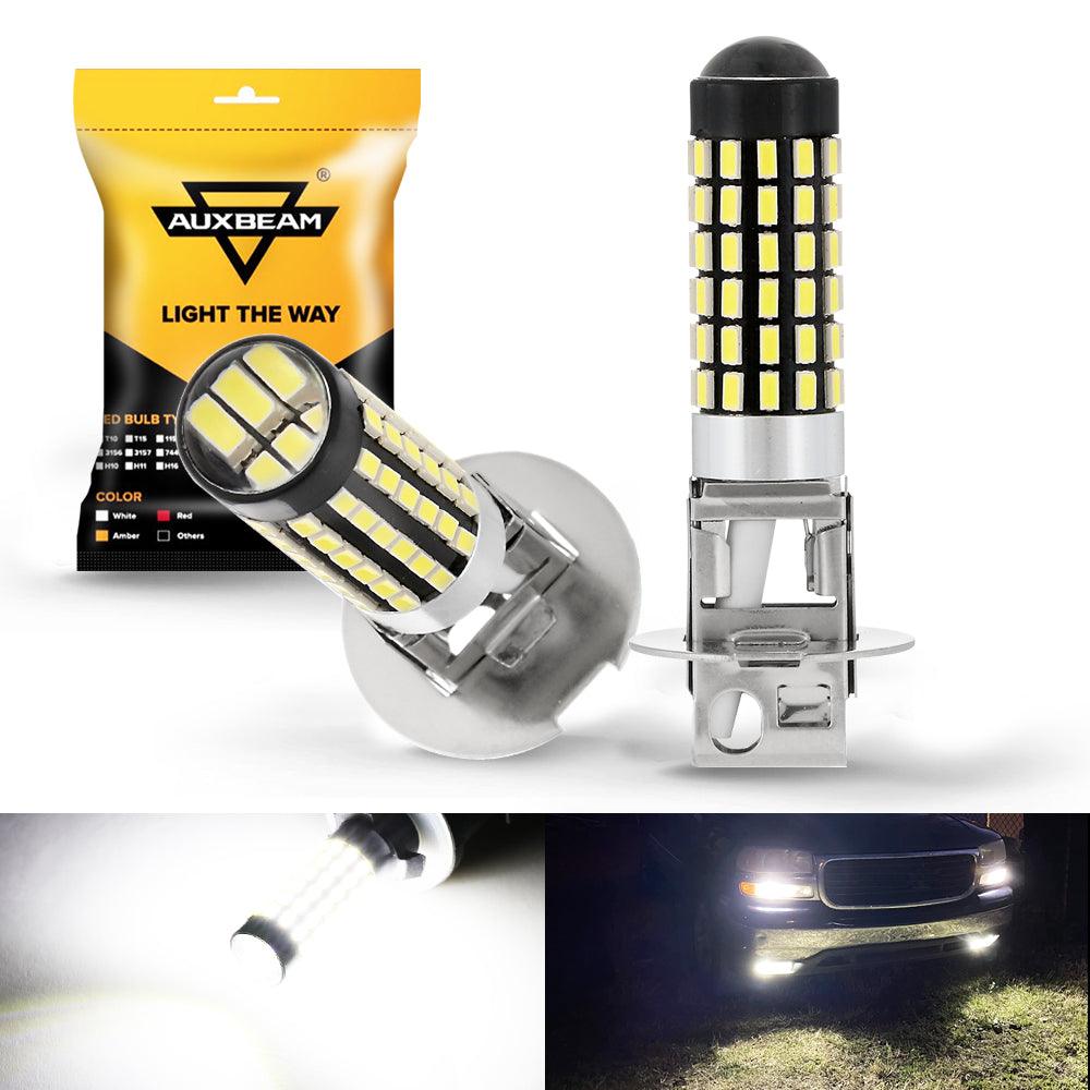 Auxbeam H3 LED Fog Light & DRL Bulbs – 6W, 2000LM, 6500K White (2 Pack)