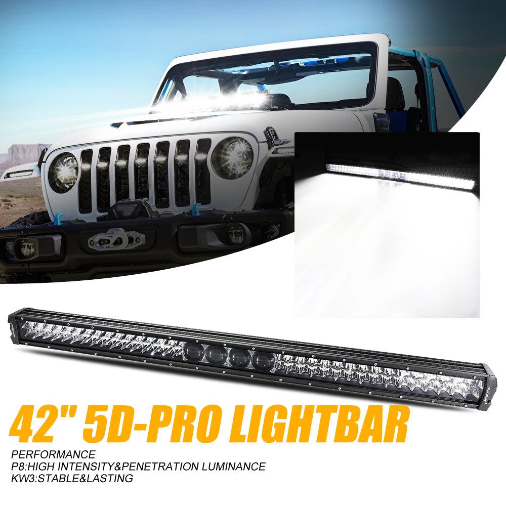 Auxbeam AR-800 RGB Switch Panel Kit – with App Control & 42" 5D-PRO LED Light Bar, Multi-Mode