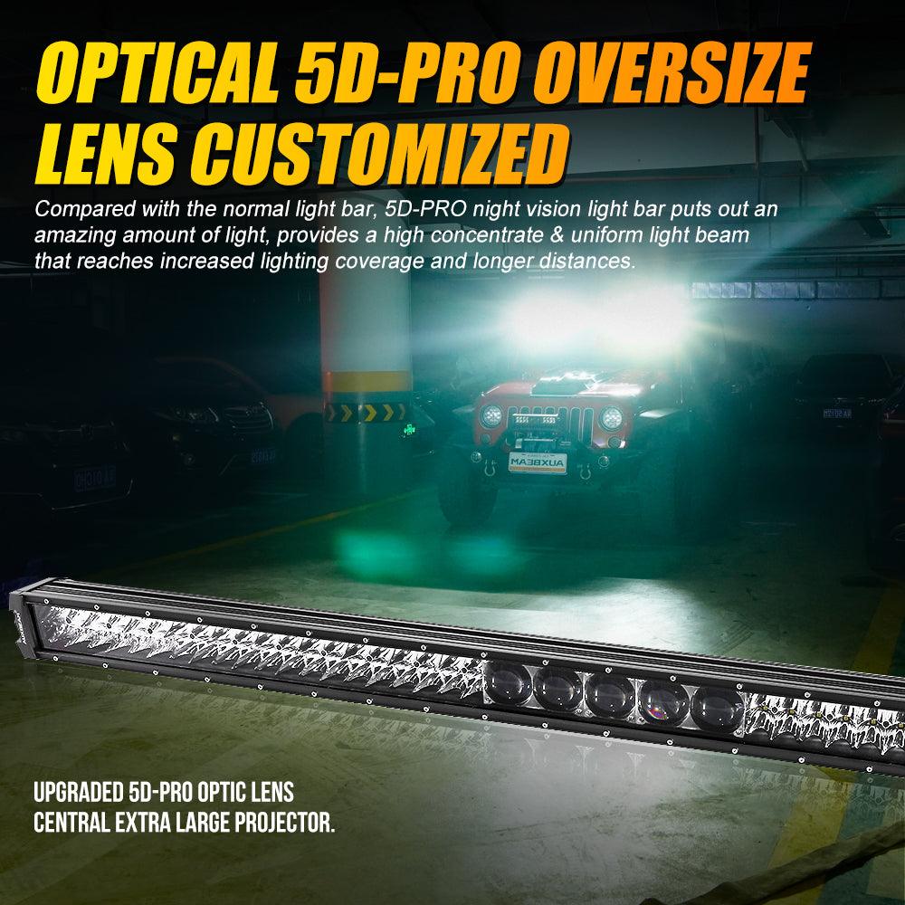 Auxbeam 5D-PRO Series 52" LED Light Bar – 55,000LM, Spot Beam, Off-Road