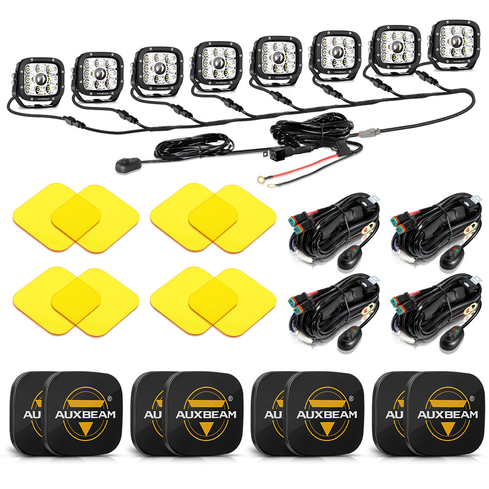 Auxbeam XP-ULTRA Series 5" LED Light Pods – 110W, 11,000LM, White/Amber