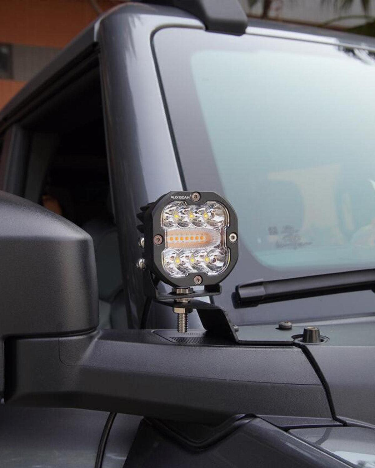 Auxbeam XP-ULTRA Series 3" LED Pods – 96W, 9,600LM, White/Amber, 6 Modes