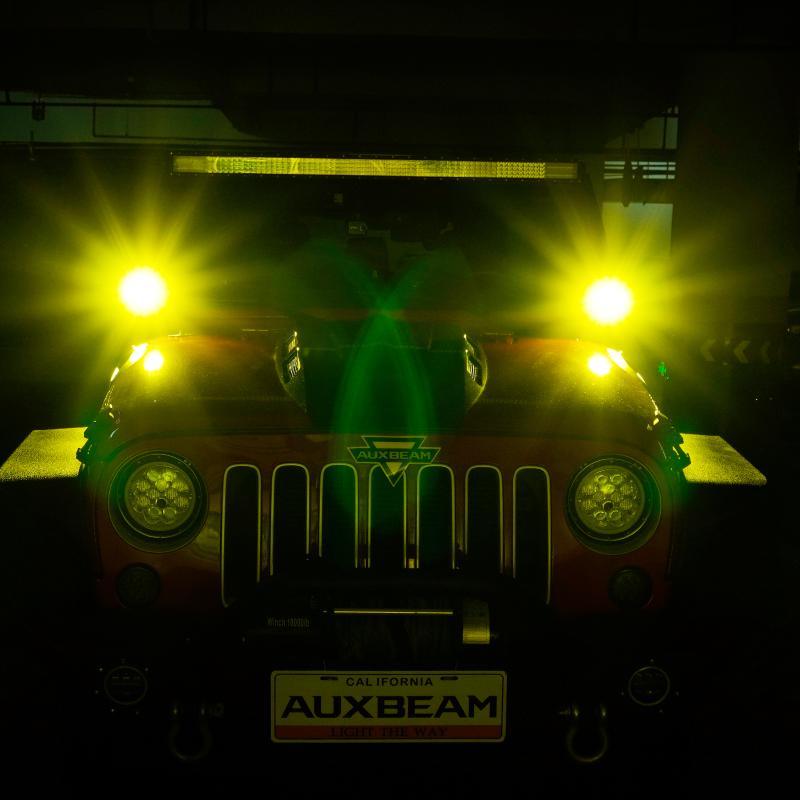 Auxbeam P4 Series 4" LED Driving Lights – 90W, Amber Spot Beam