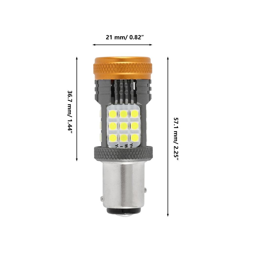 Auxbeam 1157 / 1156 / BAY15D / BA15S / BAU15S LED Bulbs – White / Amber / Red, CANBUS Error-Free, No Hyper Flash, Turn Signal / DRL / Brake / Tail / Reverse Lights, Fan Cooling (2 Pack)