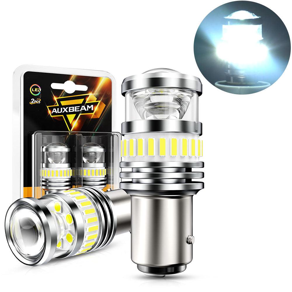 Auxbeam 1157 BAY15D LED Bulbs – B1 Series, Backup/Reverse/Turn Signal/Brake/Tail Lights, 11W, 4000LM, 6500K White (2 Pack)