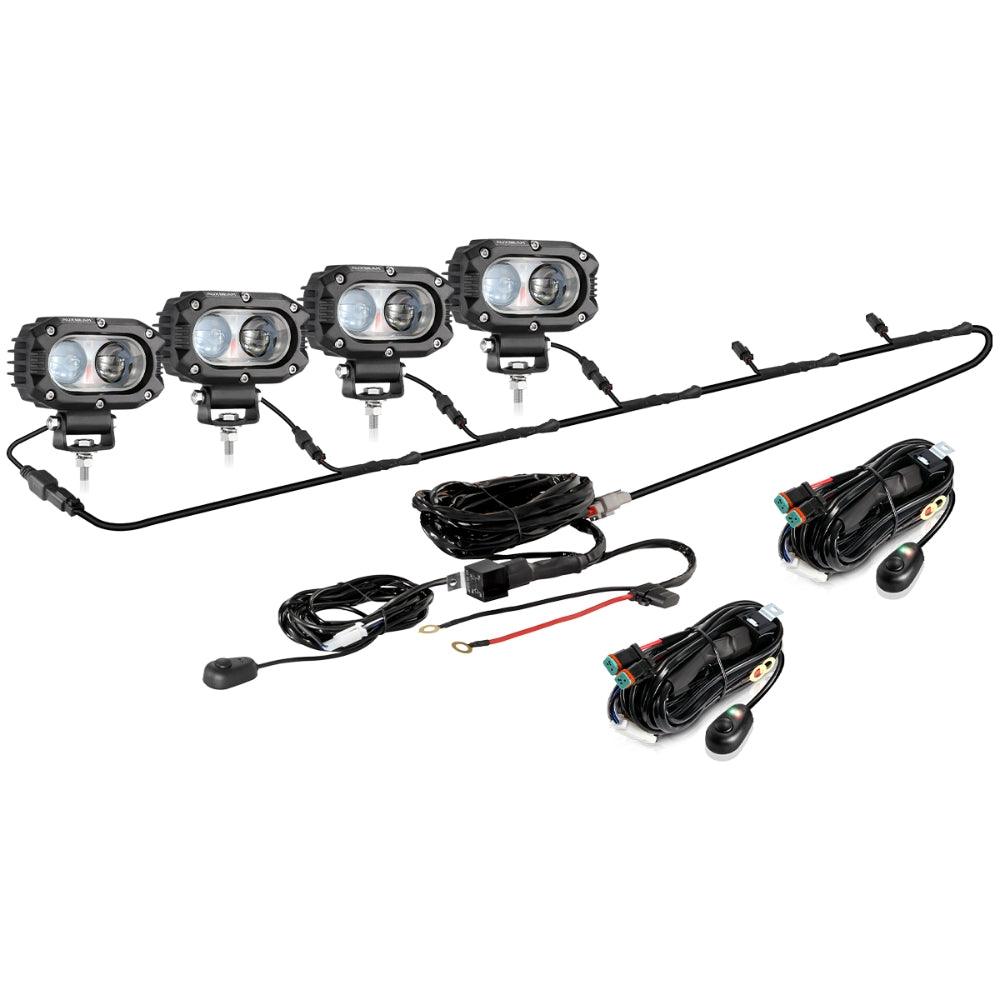 Auxbeam R4 Series 4" 60W LED Pod Lights – Spot Beam, White Driving Lights