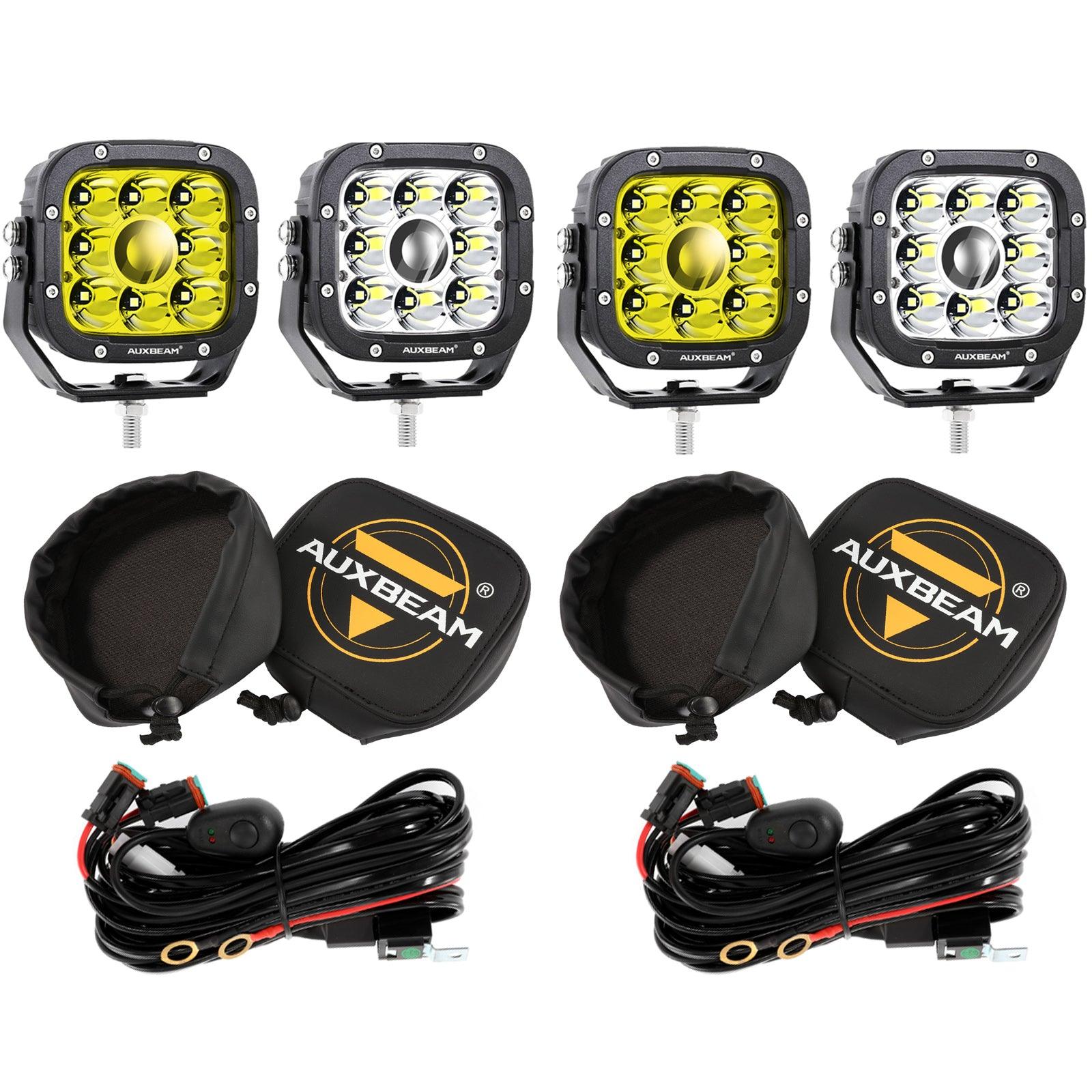 Auxbeam XP-ULTRA Series 5" LED Light Pods – 110W, 11,000LM, White/Amber