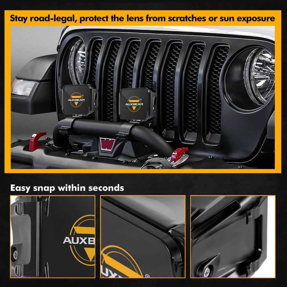 Auxbeam FA Series 3" LED Light Covers – Black