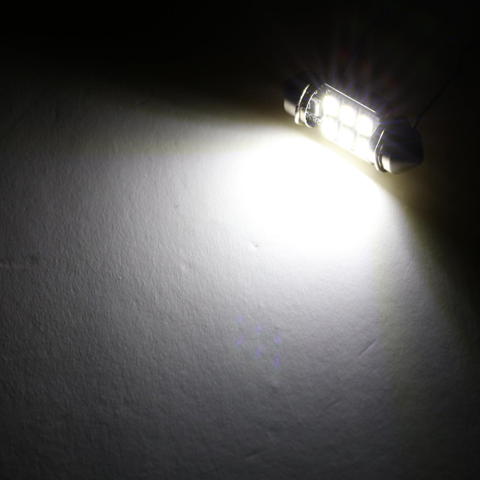 Auxbeam 31mm DE3175 / DE3021 / DE3022 Festoon LED Interior Light Bulbs – 2.7W, 200LM, 6500K White (2 Pack)
