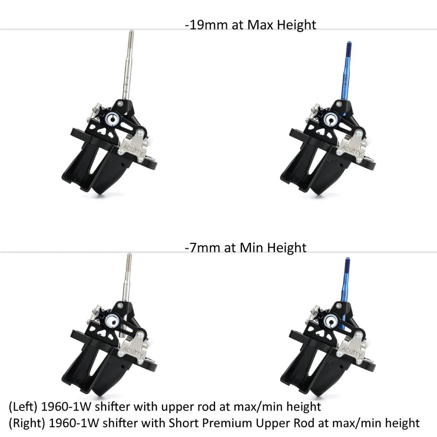 Acuity Premium Upper Shift Rods for Short Throw Shifters