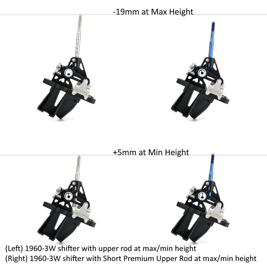 Acuity Premium Upper Shift Rods for Short Throw Shifters