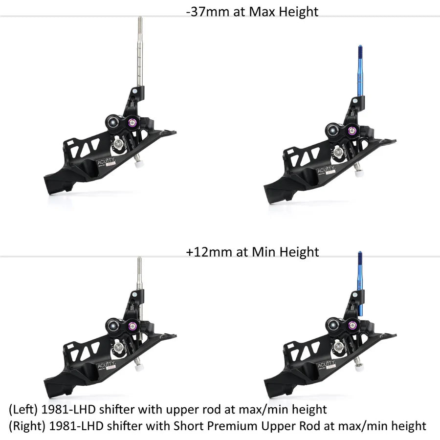 Acuity Premium Upper Shift Rods for Short Throw Shifters