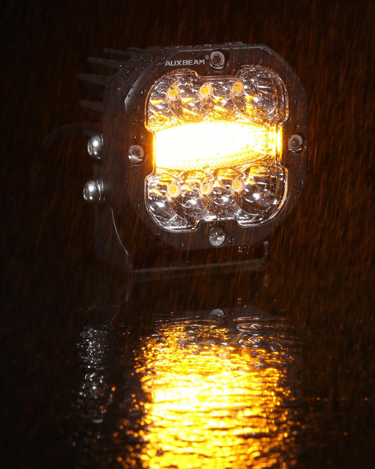 Auxbeam XP-ULTRA Series 3" LED Pods – 96W, 9,600LM, White/Amber, 6 Modes