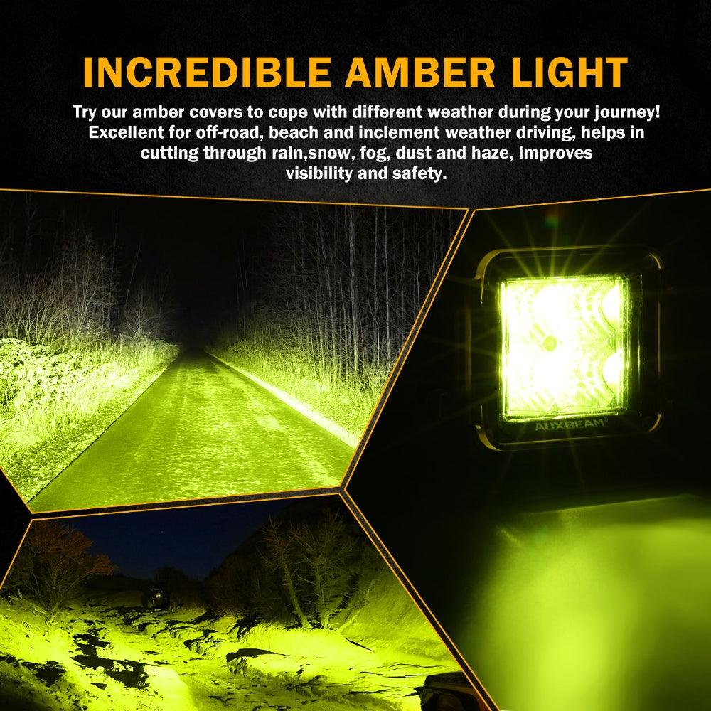 Auxbeam 3" 40W LED Pod Lights – With DRL, for SUV, ATV, UTV, Trucks, Pickup & Boat (2 Pack)
