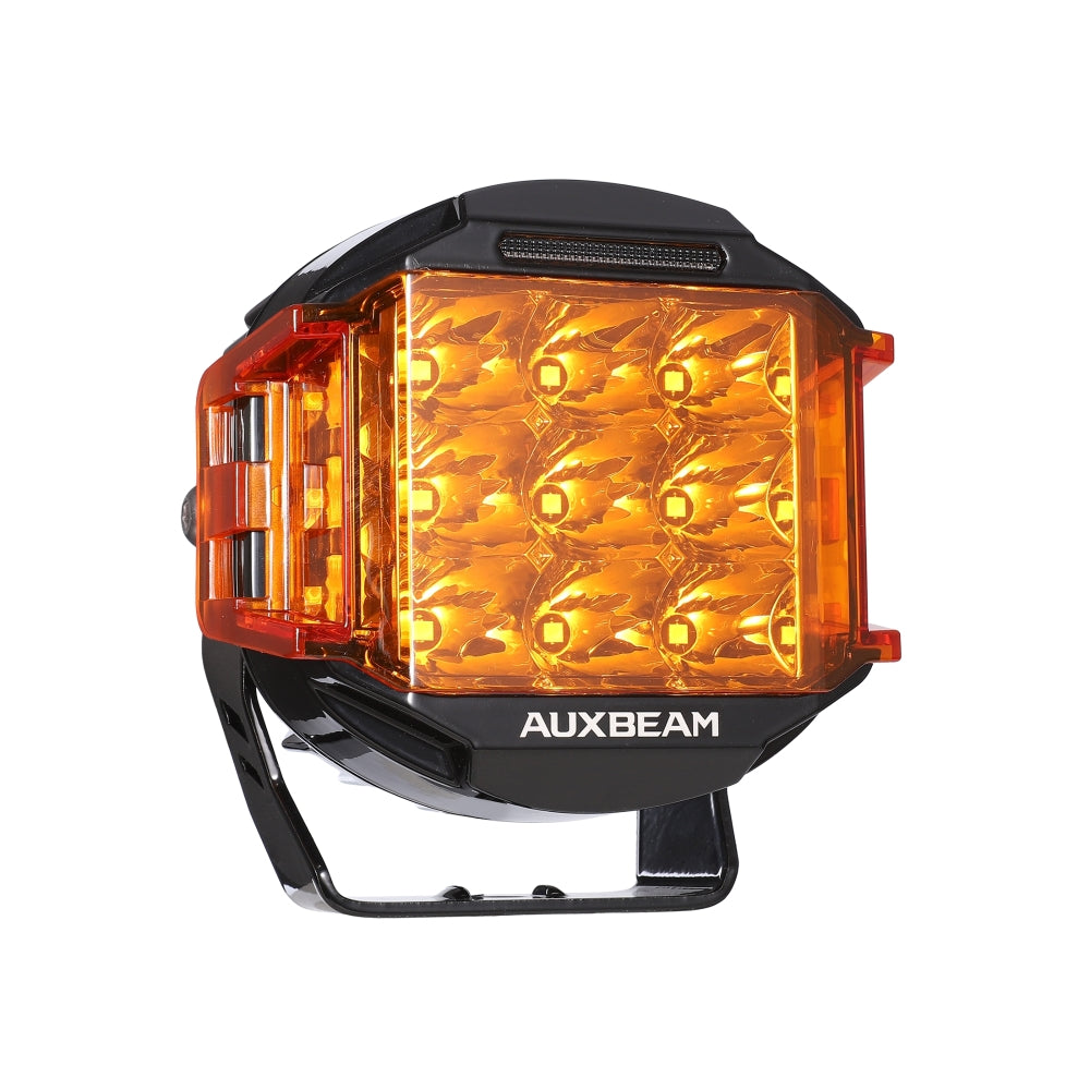 Auxbeam V-MAX Series LED Pod Light Covers – 4"/5"/7", Dark Amber