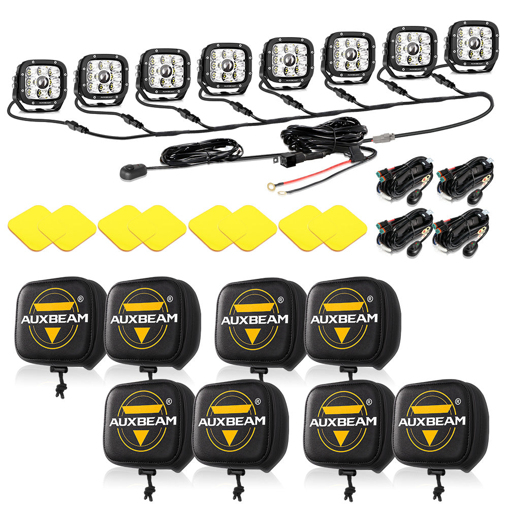 Auxbeam XP-ULTRA Series 5" LED Light Pods – 110W, 11,000LM, White/Amber