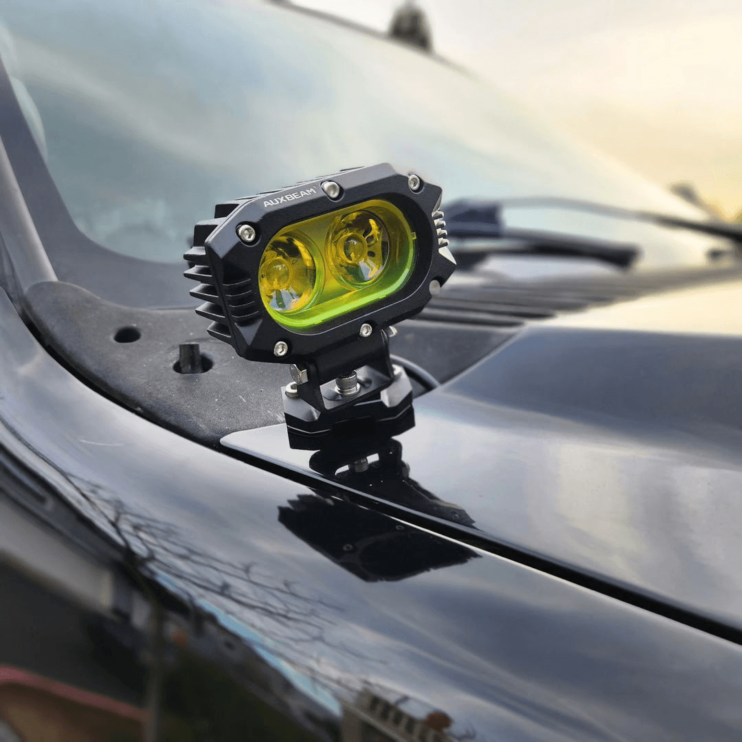 Auxbeam R4 Series 4" LED Pods – 60W, Amber Flood Beam