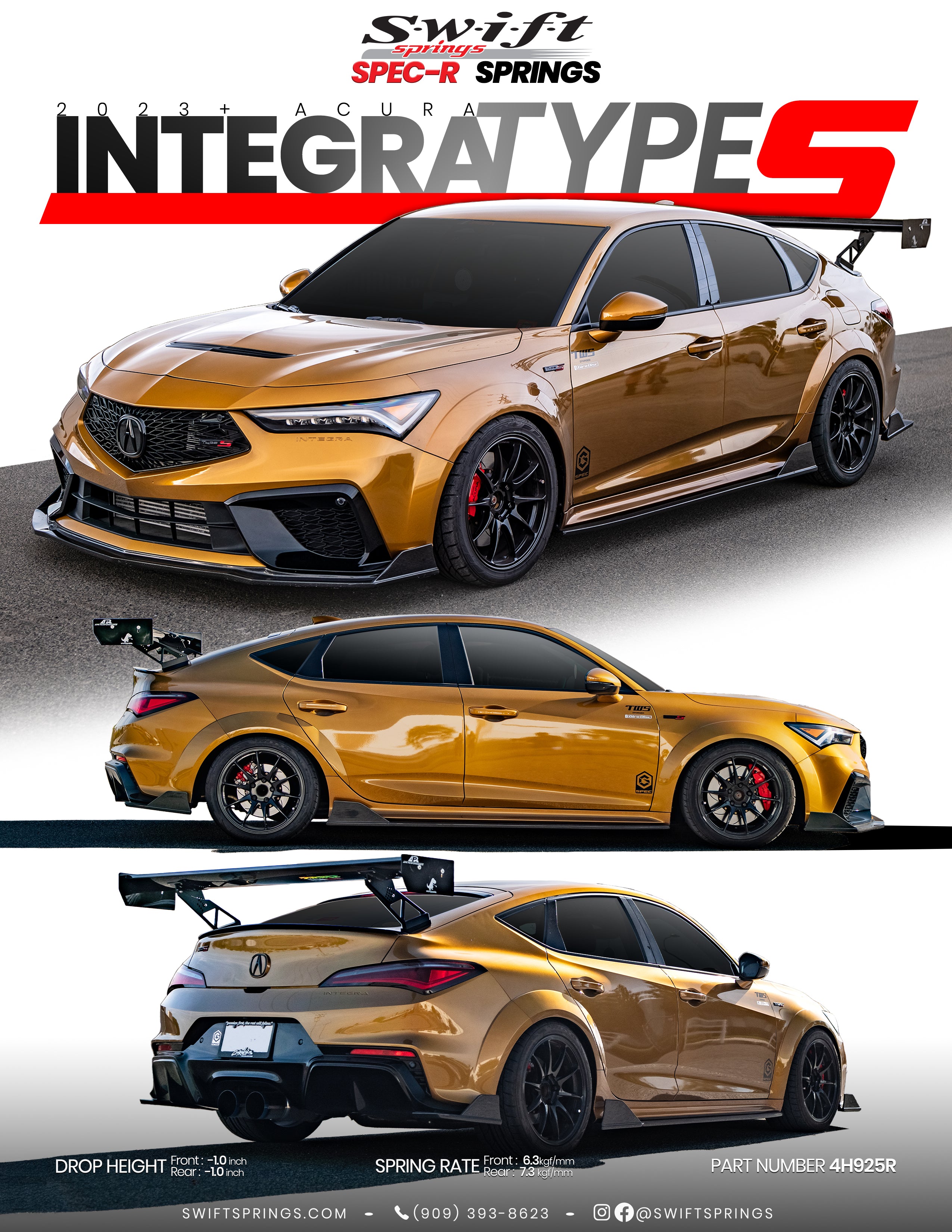 Swift Springs Spec-R Sport Lowering Springs for 2024+ Acura Integra [DE5]