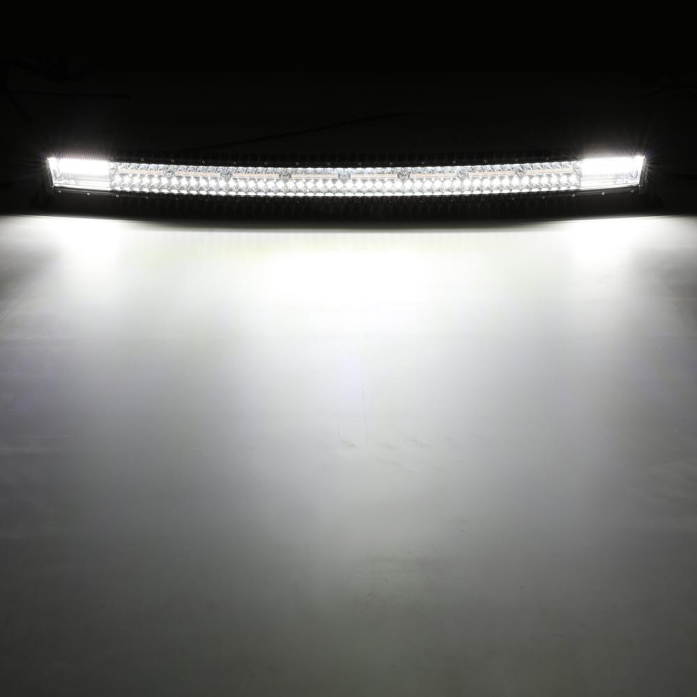 Auxbeam 6 Modes Series 42" LED Light Bar – Curved, White & Amber, Off-Road