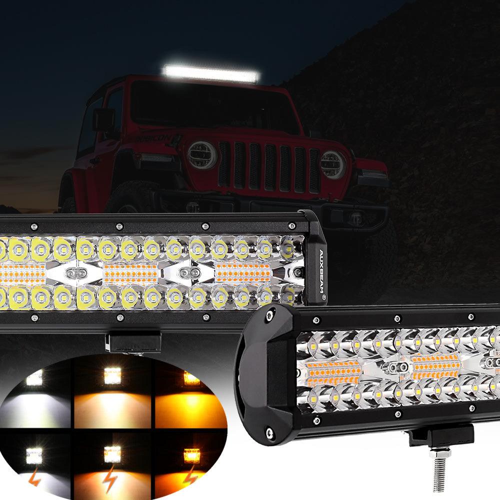 Auxbeam 6 Modes Series LED Light Bar – 4", 12", White & Amber