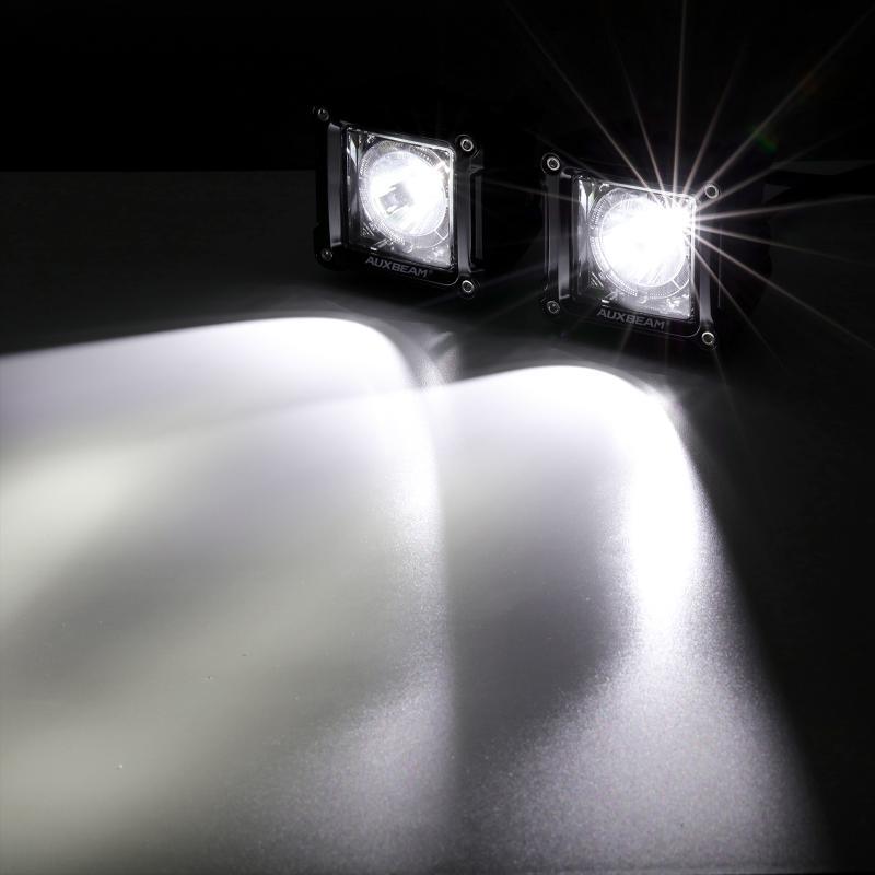 Auxbeam 3" 40W LED Pod Lights – With DRL, for SUV, ATV, UTV, Trucks, Pickup & Boat (2 Pack)