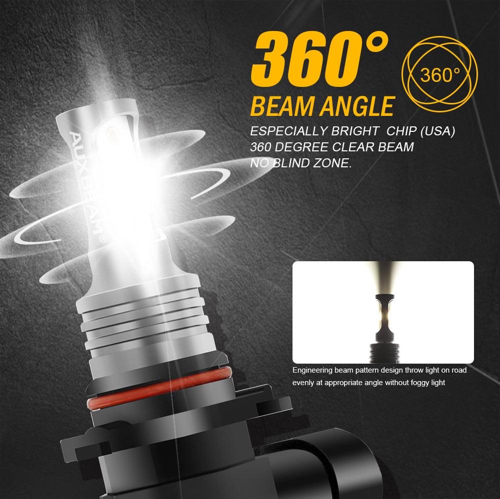 Auxbeam 9006 / HB4 GC3 LED Fog Light & DRL Bulbs – 8000LM, White Light (2 Pack)