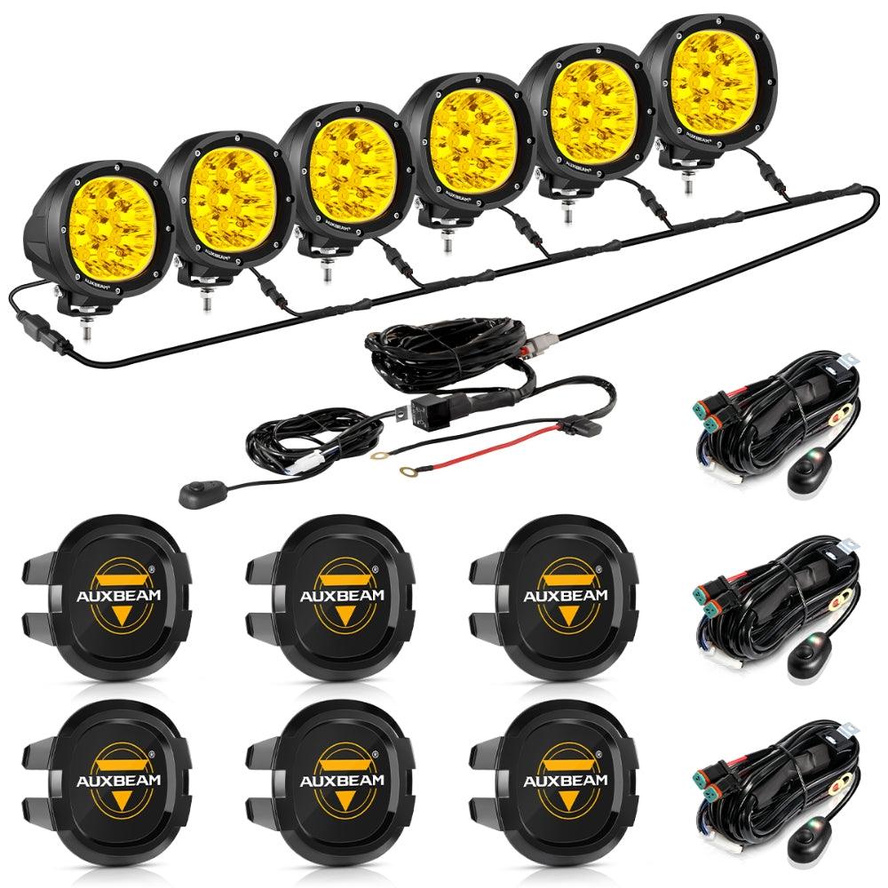 Auxbeam P4 Series 4" LED Driving Lights – 90W, Amber Spot Beam