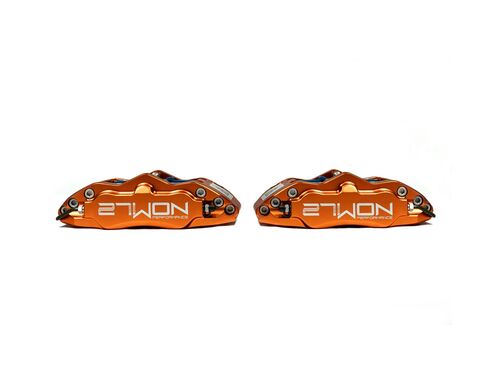 27WON Performance Front 4-Piston Caliper Upgrade Kit for 2016+ Honda Civic / 2023+ Acura Integra