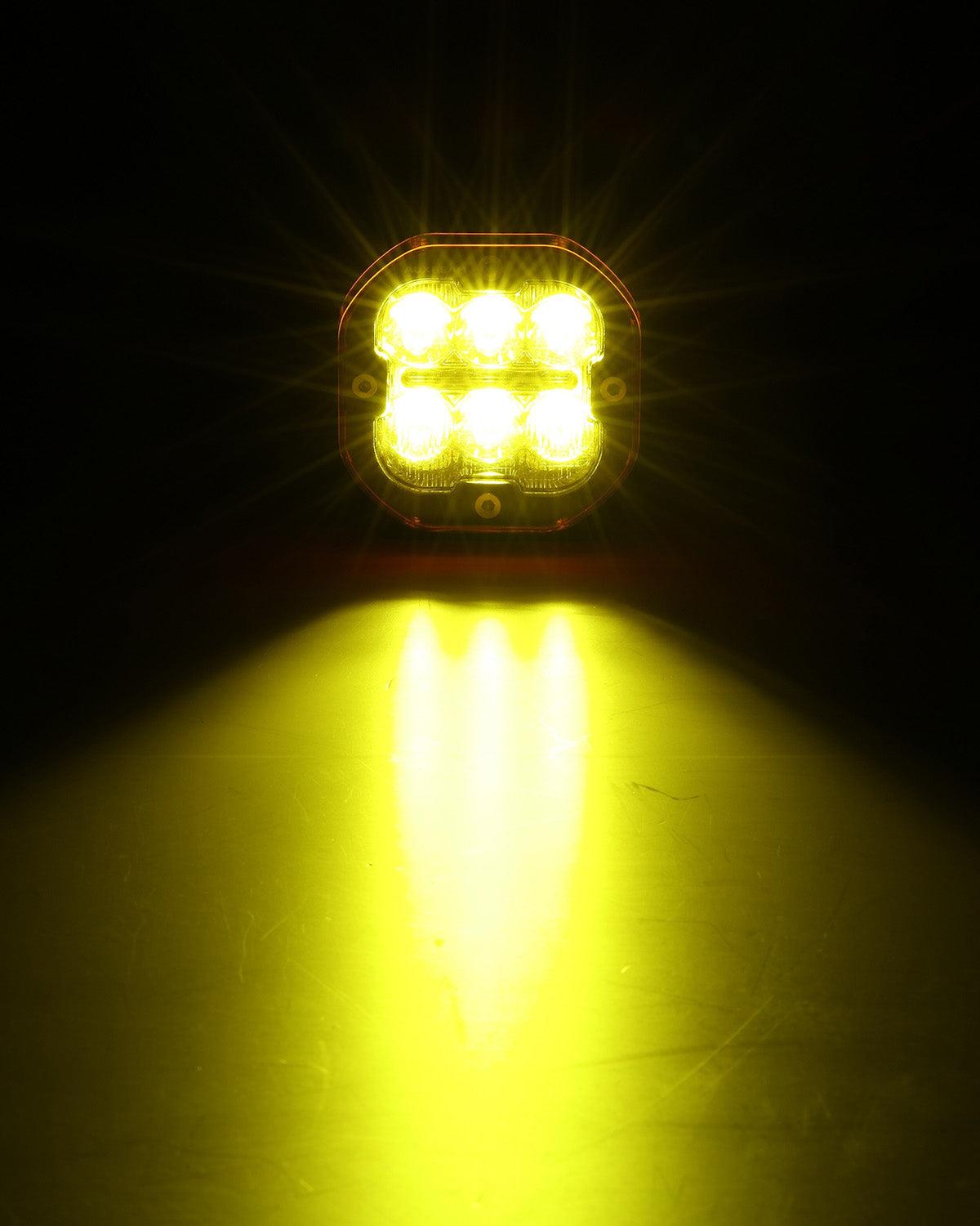 Auxbeam XP-ULTRA Series 3" LED Combo Pod Lights – 84W, White DRL & Amber Turn Signal