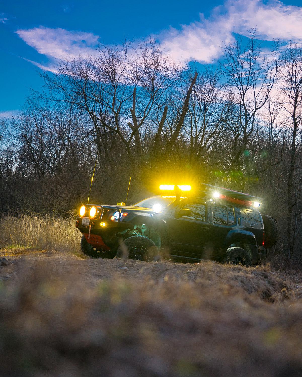 Auxbeam XP-ULTRA Series 5" LED Side Shooter Pods – 174W, White DRL & Amber Turn Signal