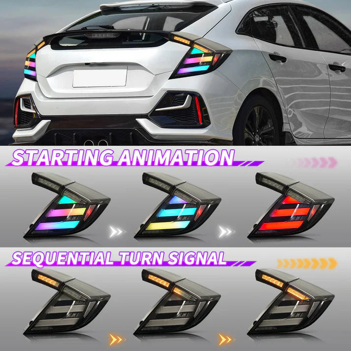 TSP LED Tail Lights for 2016-2021 Honda Civic Hatchback [FK7/FK8] - ** Returned Item **