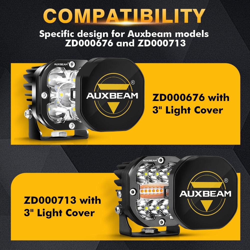 Auxbeam 3" LED Light Covers – Black