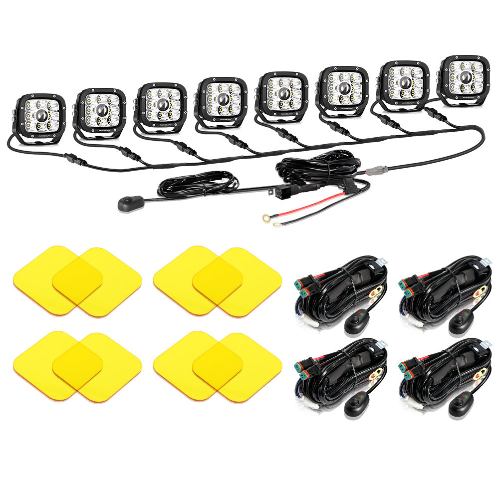 Auxbeam XP-ULTRA Series 5" LED Light Pods – 110W, 11,000LM, White/Amber