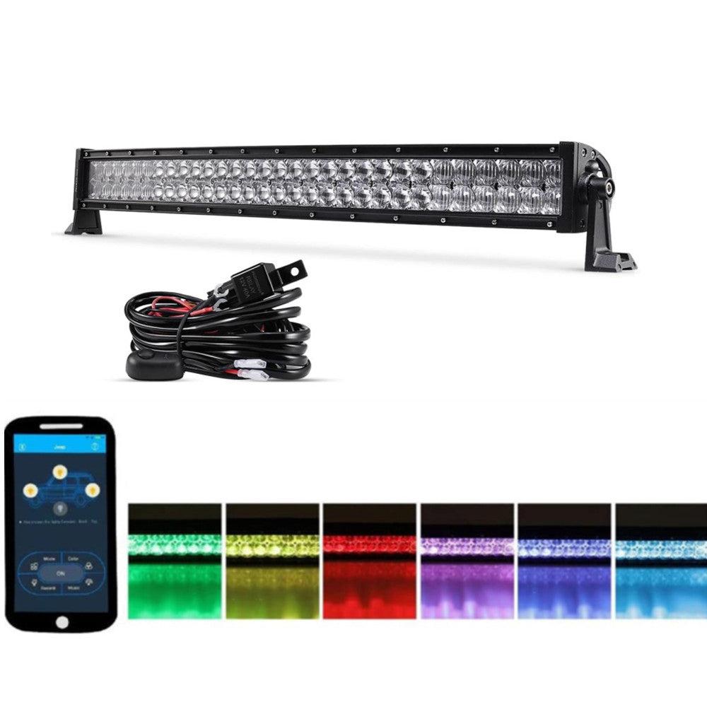 Auxbeam V-Series RGB Color-Changing 32"/42" LED Light Bar – Off-Road