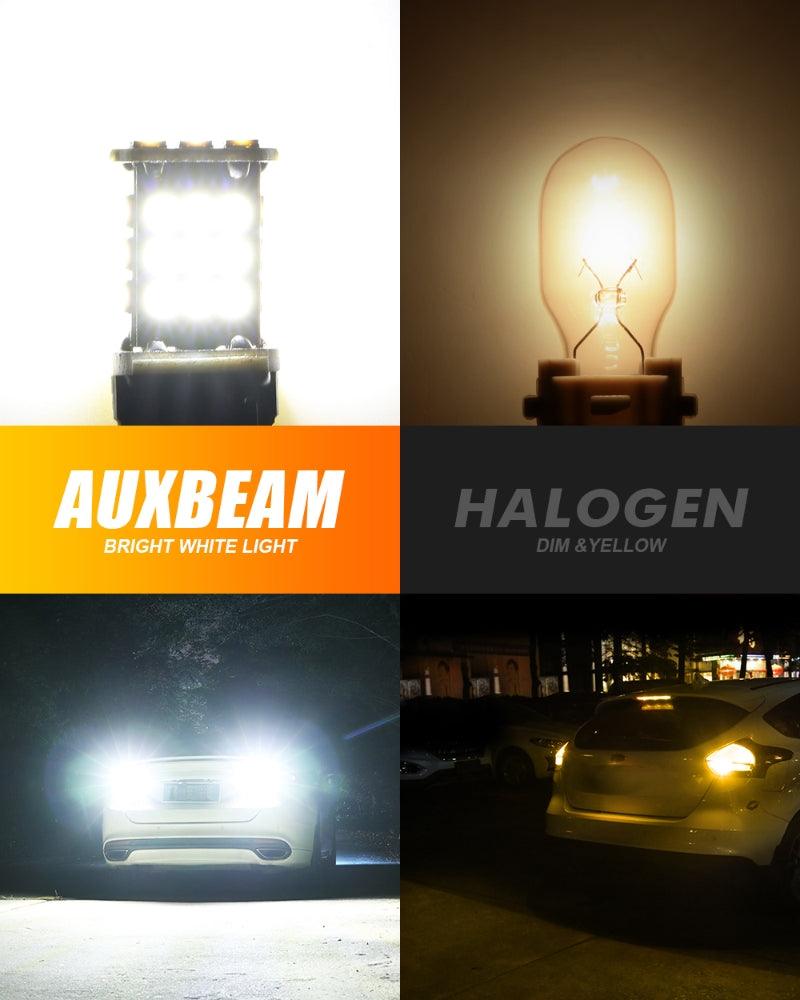 Auxbeam 912/921 T15 W16W LED Backup, Brake & Tail Light Bulbs – 10W, 6500K White, 300% Brighter, CAN-Bus Error-Free (2 Pack)
