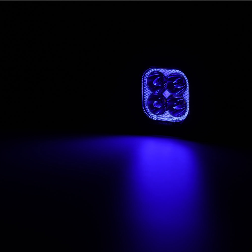 Auxbeam Color Play Series 3" RGB LED Pod Lights – 116W, Spot Beam, 8 Backlight Modes