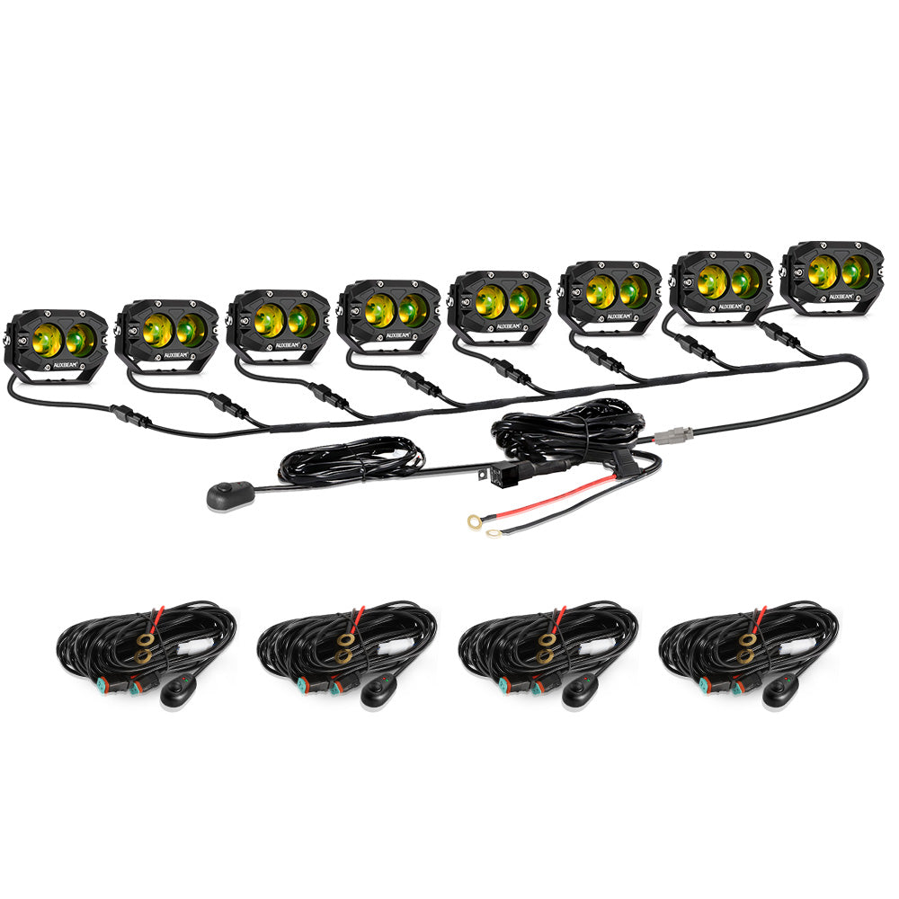 Auxbeam R4 Series 4" LED Pods – 60W, Amber Spot Beam