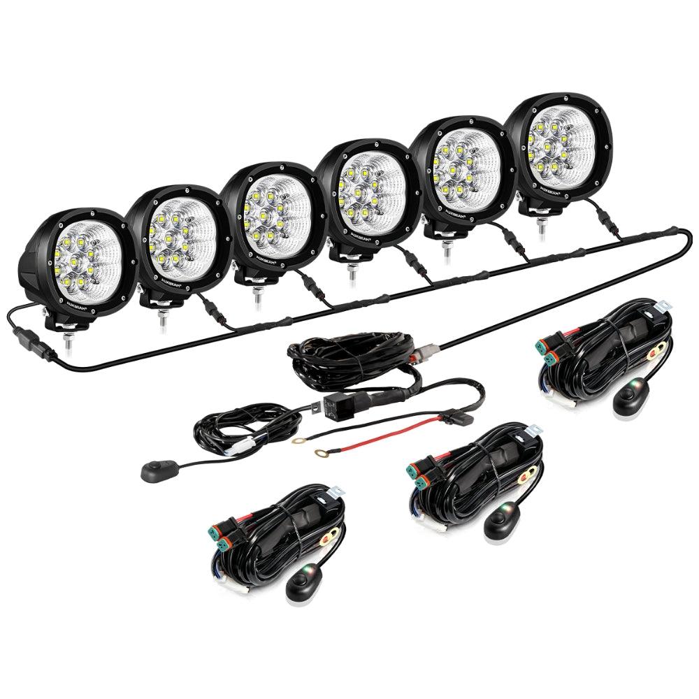 Auxbeam P4 Series 4" LED Driving Lights – 90W, 9,000LM, White Flood Beam
