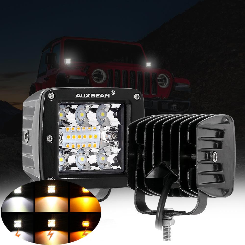 Auxbeam 6 Modes Series LED Light Bar – 4", 12", White & Amber