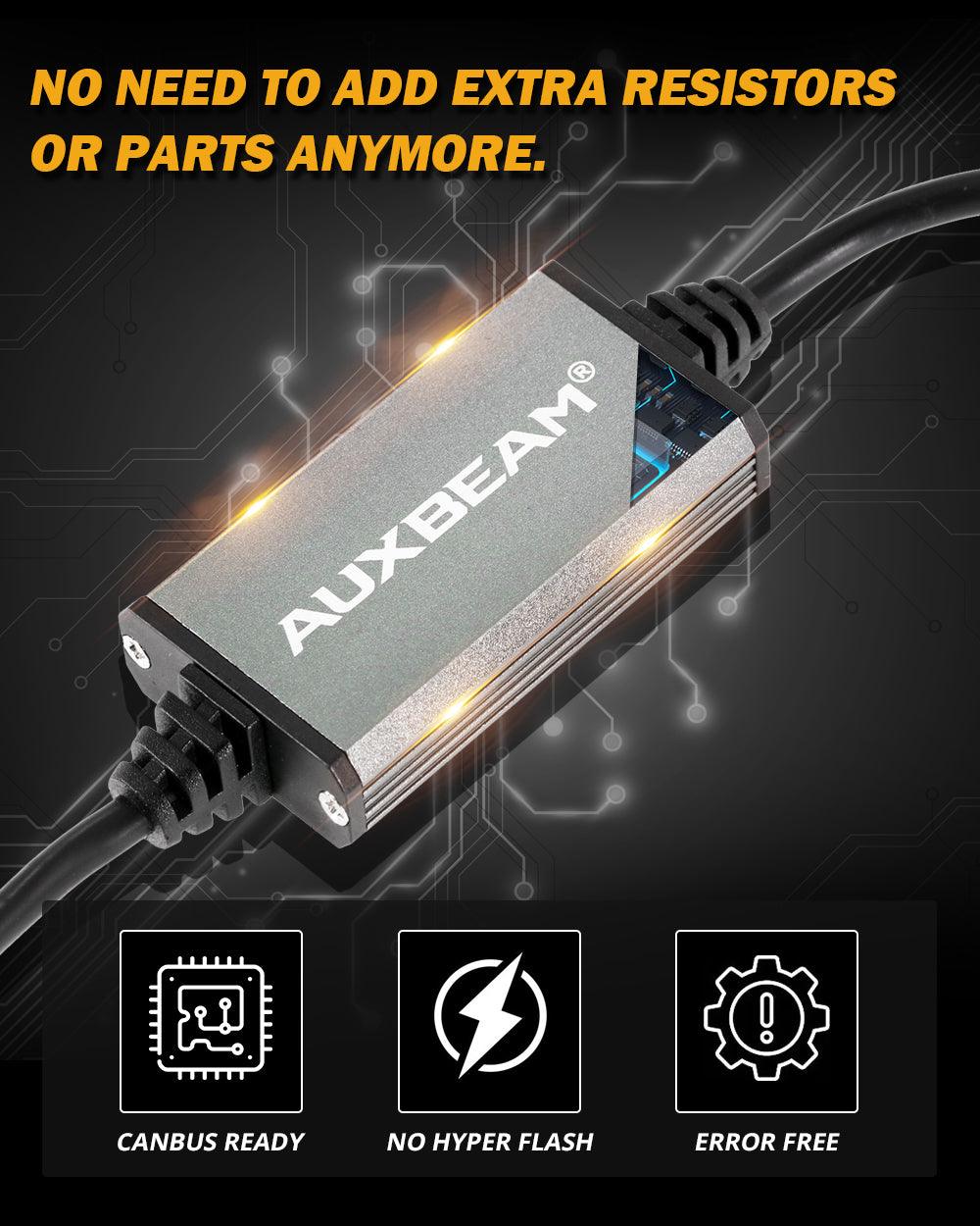 Auxbeam T25 / 3157 / 3156 LED Turn Signal & DRL Bulbs – B31 Series, 800% Brighter, Switchback White & Amber, CAN-Bus Error-Free (2 Pack)