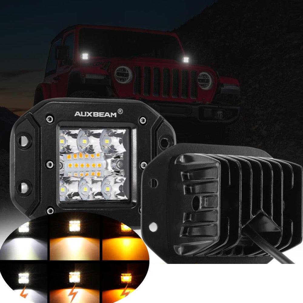 Auxbeam 6 Modes Series LED Light Bar – 4", 12", White & Amber